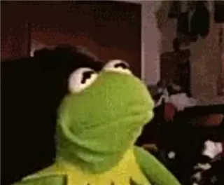 😐 Kermit Kermit la rana, Muppet, Meme, divertido, Marioneta, Rana telegram sticker