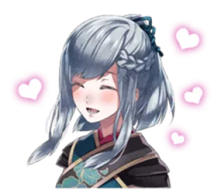 ❤ anime, girl, hearts, cute, kawaii telegram sticker