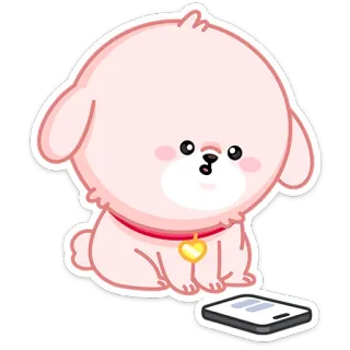 🐕 cachorro, filhote, fofo, kawaii, animal, animal de estimação, telefone telegram sticker