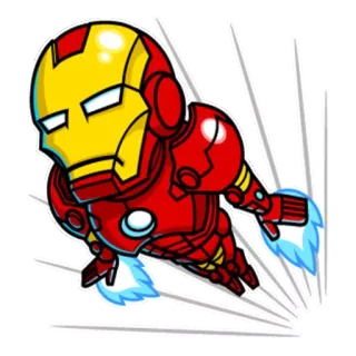 😀 Iron Man Iron Man, superhero, Marvel, cartoon, flying, comics whatsapp sticker