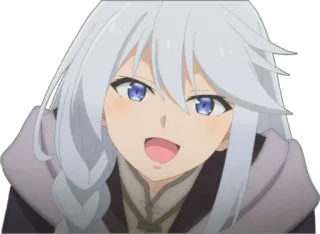 😀 Anime, Cartoon, Figur, Frau, Weißes Haar telegram sticker