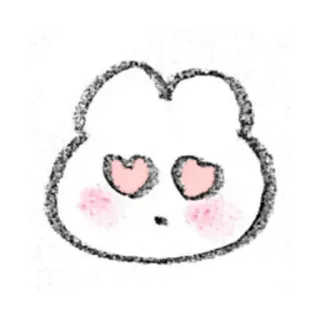🎀 coniglio, kawaii, carino, amore, cuori, animale telegram sticker