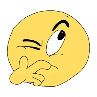 🤔 emoji, pensando, ponderando, desenho animado, curioso, questionando whatsapp sticker