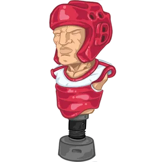 😑 võ thuật, thể thao, luyện tập, đấm bốc, hình nộm telegram sticker