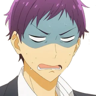 😰 anime, spaventato, preoccupato, espressione, personaggio telegram sticker