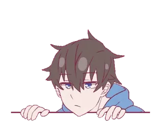 🦇 Anime, Con trai, Buồn, Dễ thương, Sticker telegram sticker