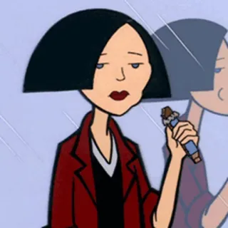 🧿 Daria Morgendorffer Daria Daria, Daria Morgendorffer, kartun, MTV, 90an, sinis, animasi telegram sticker
