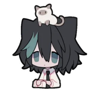 👐 anime, cartoon, cat, cute, sticker, character whatsapp sticker