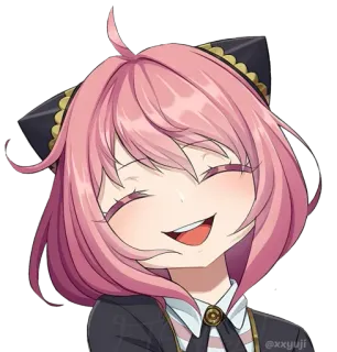 😄 Anya Forger Spy x Family Anime, Cartone animato, Carino, Sorridendo, Fanart, Anya Forger, Spy x Family telegram sticker