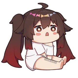 🤩 @HAWKS anime, girl, chibi, cute, artwork, fanart telegram sticker