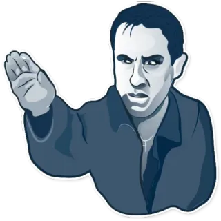 ✋ 남자, 얼굴, 표정, 손, 제스처, 태도, 스티커 telegram sticker
