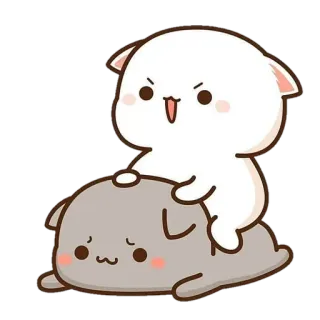 😤 милый, кот, злой, стикер, мультфильм, кавай telegram sticker