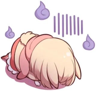 😨 귀여운, 유령, 슬픈, 지친, 만화, 분홍 telegram sticker