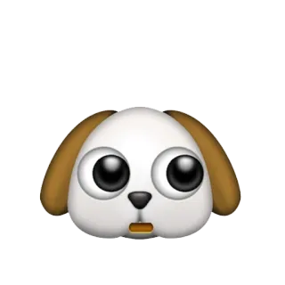 🐶 chó, emoji, dễ thương, chó con, động vật telegram sticker