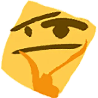 🤔 thinking, meme, face, pondering, emoji telegram sticker