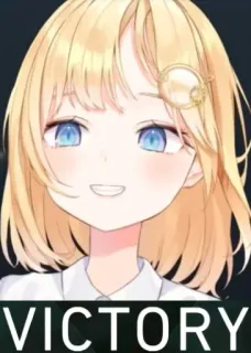 ✌️ Amelia Watson VICTORY anime, virtual youtuber, amelia watson, victory telegram sticker