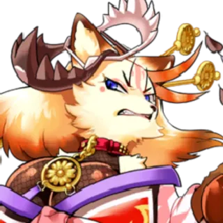 😡 rubah, binatang, fantasi, makhluk, karakter, anime telegram sticker
