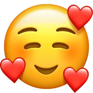 ☺️ emoji, love, hearts, smiley face whatsapp sticker