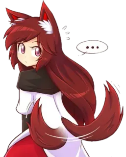 🐺 ... wolf, furry, dier, staart, oren, cartoon, anime telegram sticker