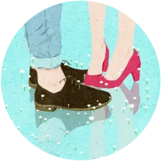 ❤ Paar, Liebe, Beziehung, Schuhe, Absätze, Romantik whatsapp sticker