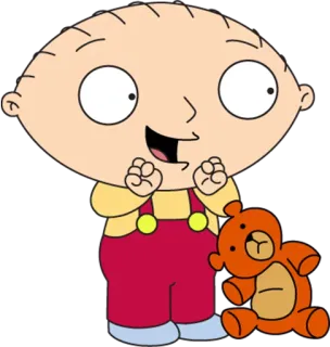 😍 Stewie Griffin Family Guy bébé, dessin animé, ours en peluche, nourrisson, animation telegram sticker