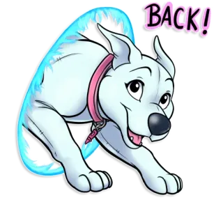 🔙 BACK! perro, cachorro, dibujo animado, animal, lindo, mascota telegram sticker