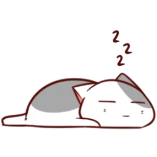 😴 gato, dormir, dibujo animado, animal, lindo, doméstico telegram sticker