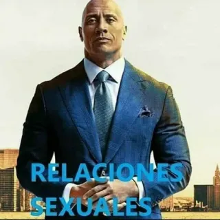 🧐 Dwayne Johnson RELACIONES
SEXUALES acteur, homme, costume, The Rock telegram sticker