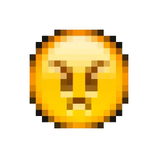😠 emoji, angry, pixel art, annoyed, frustrated telegram sticker