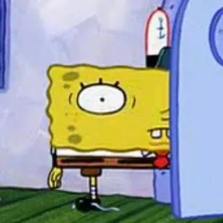 🧽 Spongebob Squarepants spongebob, nickelodeon, dessin animé, drôle, regard whatsapp sticker