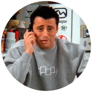 📞 Joey Tribbiani Friends Joey, Friends, TV Serie, Matt LeBlanc, Sitcom whatsapp sticker