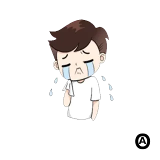 😭 triste, llorando, niño, dibujo animado, emoción telegram sticker