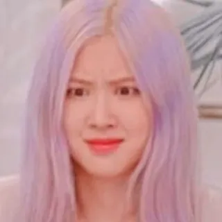 🥴 mulher, rosto, expressão, engraçado, retrato, kpop, rosa telegram sticker