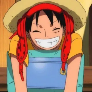 🏴‍☠️ Monkey D. Luffy One Piece anime, one piece, monkey d. luffy, luffy, straw hat, cartoon telegram sticker
