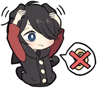 🙉 Anime, Chibi, Sticker, Kawaii, Niedlich, Charakter, Traurig whatsapp sticker