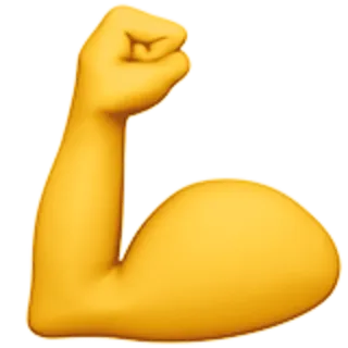 💪 Bizeps, Muskel, Arm, Emoji, stark, Kraft whatsapp sticker