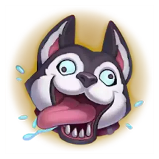 🐶 pies, husky, śmieszne, język, kreskówka telegram sticker