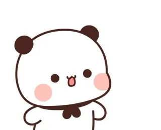 🖤 Panda, Fofo, Desenho animado, Animal, Adesivo telegram sticker