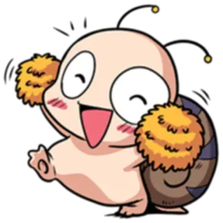 🎊 น่ารัก, การ์ตูน, ตัวละคร, ภาพเคลื่อนไหว, คาวาอิ, ตลก, มีความสุข telegram sticker