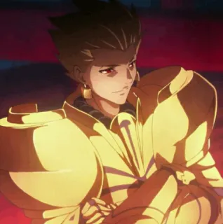 ✨ Gilgamesh Fate/stay night Anime, Złota zbroja, Król, Wojownik telegram sticker