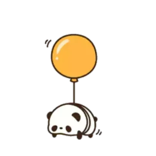 🎈 Panda, Globo, Lindo, Animal telegram sticker