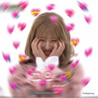 🗾 amour, coeurs, mignon, K-pop, fille, affection, aegyo telegram sticker