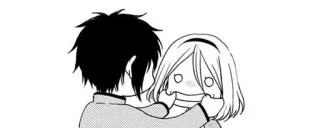 🤪 Anime, Mangá, Desenho animado, Abraço, Fofo, Casal whatsapp sticker