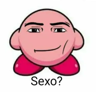 😏 Kirby Sexo? kirby, mème, drôle, personnage telegram sticker