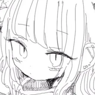 🐰 Dziewczyna anime, Kreskówka, Ilustracja, Szkic, Rysunek telegram sticker