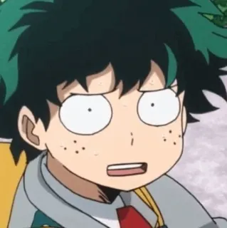 🥦 Izuku Midoriya My Hero Academia 애니메이션, 나의 히어로 아카데미아, 미도리야 이즈쿠, 데쿠 telegram sticker