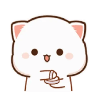 🪞 gato, lindo, dibujos animados, animal telegram sticker