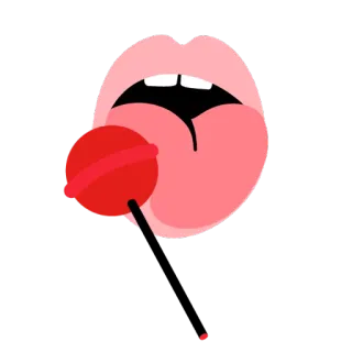 🍭 bibir, lidah, permen lolipop, mulut, permen, manis telegram sticker