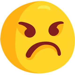 😠 emoji, en colère, mécontent, frustré, contrarié, émoticône telegram sticker