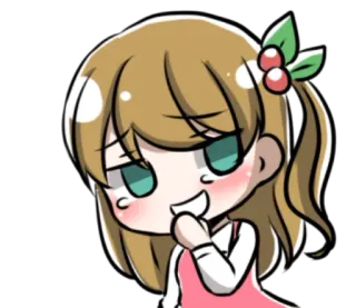 😶 Garota anime, Mangá, Fofo, Desenho animado, Kawaii, Chibi, Corar telegram sticker
